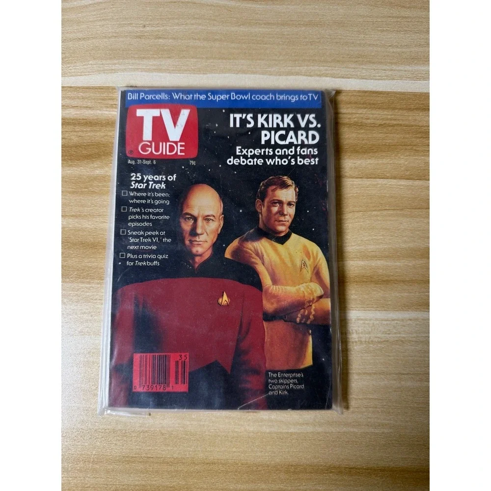 TV Guide Magazine August 31-September‎ 6 1991 Star Trek Kirk Picard Cover